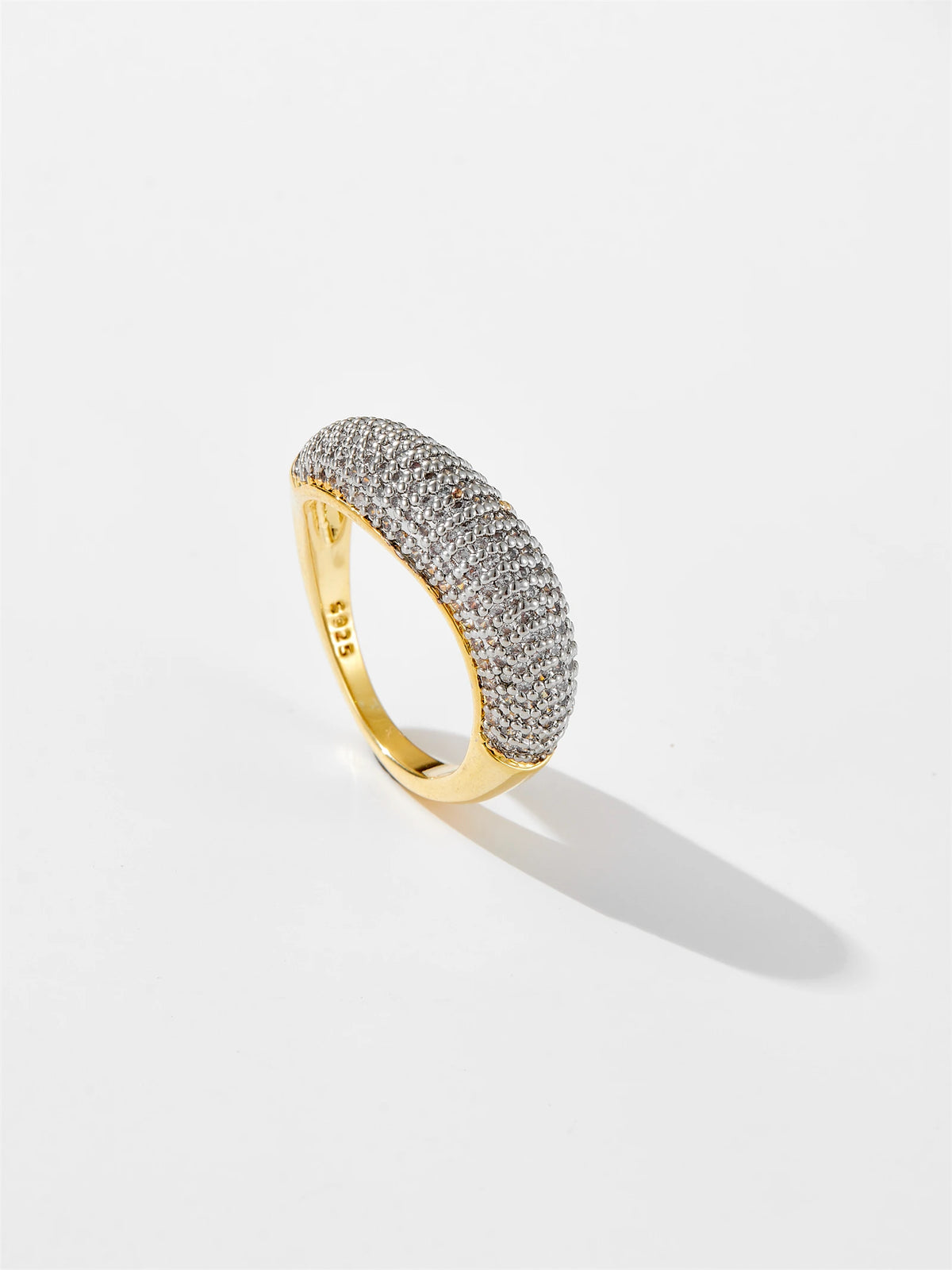 DPLAOPA 100% 925 Sterling Silver Geometric Full Zircon Pave Women's Ring Luxury Crystal Fine Jewelry Rock Punk Wedding Gift