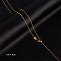 Snake Bone Chain O Link Box Chain Real 14k Gold Clavicle Chain Necklace for Women 45cm Chain Necklace Simple Fine Jewelry Gifts