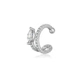 ANDYWEN 925 Sterling Silver 2023 Clear CZ Marquise Ear Cuff Non-Piercing Clip Luxury Fine Jewelry Gift