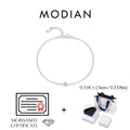 MODIAN D Color Moissanite Bracelet 925 Sterling Silver Classic Minimalist Daily Link Chain Bracelet For Women Fine Jewelry