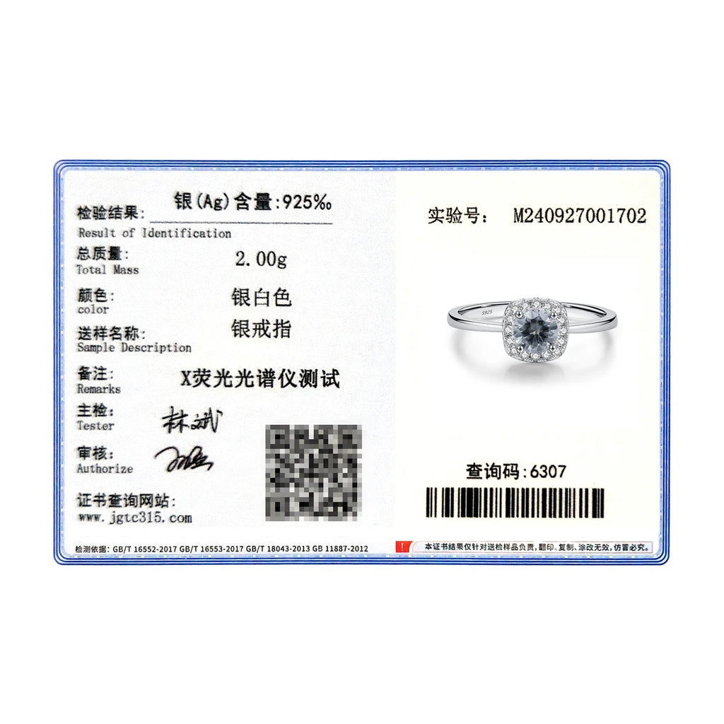 MODIAN D Color Gray Moissanite Rings 925 Sterling Silver Fashion Sparkle Square Halo Ring For Women Wedding Fine Jewelry Gift