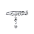 MODIAN 925 Sterling Silver High-Fashion Sparkling Round Zircon Charm Rings for Women Party Fine Jewelry